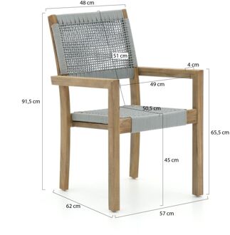 ROUGH Batang Rope dining tuinstoel stapelbaar - Laagste prijsgarantie! Bruin