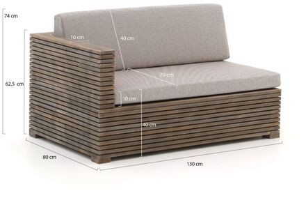 ROUGH-C chaise longue loungeset 3-delig - Laagste prijsgarantie! Bruin