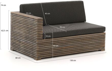 ROUGH-C hoek loungeset 4-delig - Laagste prijsgarantie! Bruin