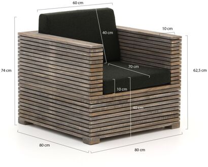 ROUGH-C stoel-bank loungeset 5-delig - Laagste prijsgarantie! Bruin