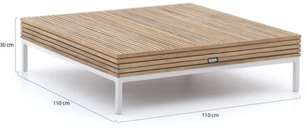 ROUGH-D lounge tuintafel 110x110cm - Laagste prijsgarantie! Bruin