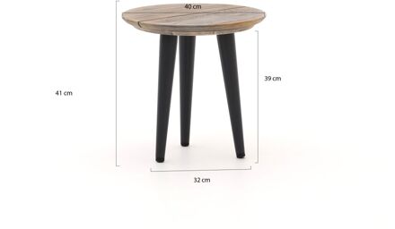 ROUGH-K bijzet tuintafel  ø 40cm - Laagste prijsgarantie! Grijs