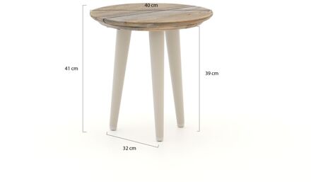 ROUGH-K bijzet tuintafel  ø 40cm - Laagste prijsgarantie! Taupe