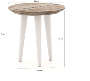 ROUGH-K bijzet tuintafel  ø 40cm - Laagste prijsgarantie! Wit