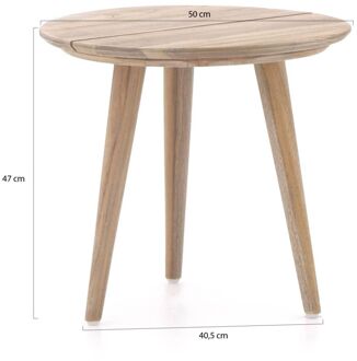ROUGH-K bijzet tuintafel ø 50cm - Laagste prijsgarantie! Bruin