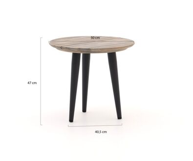 ROUGH-K bijzet tuintafel ø 50cm - Laagste prijsgarantie! Grijs