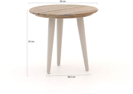 ROUGH-K bijzet tuintafel ø 50cm - Laagste prijsgarantie! Taupe