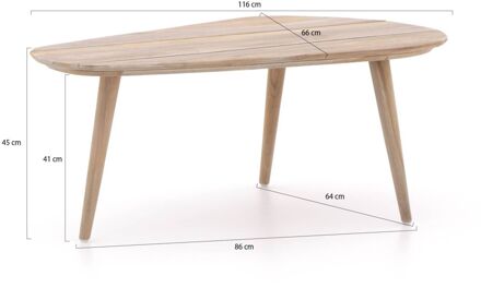 ROUGH-K lounge tuintafel 66x116x45cm - Laagste prijsgarantie! Bruin