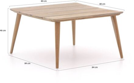 ROUGH-K lounge tuintafel 80x80x45cm - Laagste prijsgarantie! Bruin