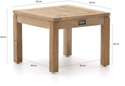 ROUGH-S bijzet tuintafel 50x50x38cm - Laagste prijsgarantie! Bruin