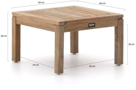 ROUGH-S bijzet tuintafel 60x60x38cm - Laagste prijsgarantie! Bruin