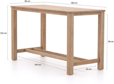 ROUGH-X 180cm barset 9-delig - Laagste prijsgarantie! Bruin