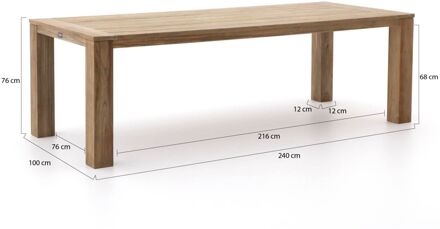 ROUGH-X 240cm picknickset 3-delig - Laagste prijsgarantie! Bruin