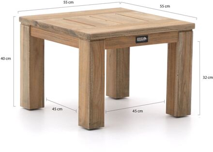 ROUGH-X bijzet tuintafel 55x55x40cm - Laagste prijsgarantie! Bruin