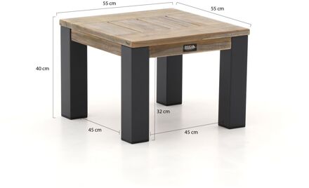 ROUGH-X bijzet tuintafel 55x55x40cm - Laagste prijsgarantie! Bruin