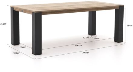 ROUGH-X dining tuintafel 200x100x76cm - Laagste prijsgarantie! Bruin