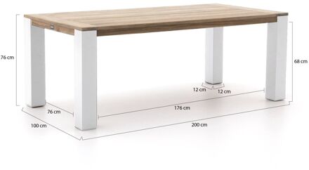 ROUGH-X dining tuintafel 200x100x76cm - Laagste prijsgarantie! Bruin