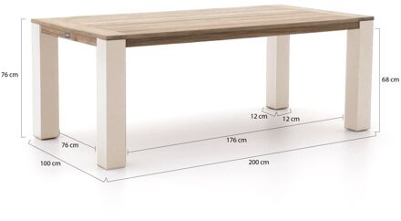 ROUGH-X dining tuintafel 200x100x76cm - Laagste prijsgarantie! Bruin