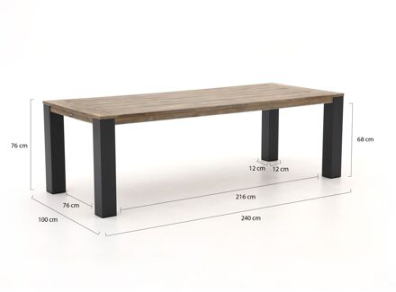 ROUGH-X dining tuintafel 240x100x76cm - Laagste prijsgarantie! Bruin