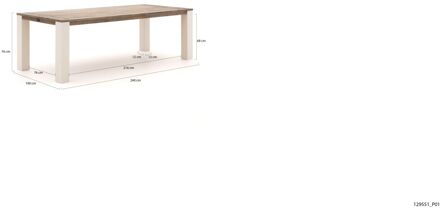 ROUGH-X dining tuintafel 240x100x76cm - Laagste prijsgarantie! Bruin