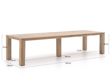 ROUGH-X dining tuintafel 320x100x76cm - Laagste prijsgarantie! Bruin