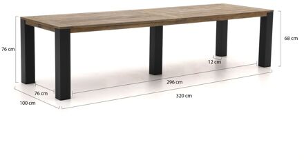 ROUGH-X dining tuintafel 320x100x76cm - Laagste prijsgarantie! Bruin