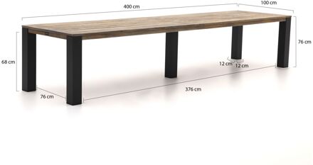 ROUGH-X dining tuintafel 400x100x76cm - Laagste prijsgarantie! Bruin