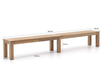 ROUGH-X picknickbank 285x42x45cm - Laagste prijsgarantie! Bruin
