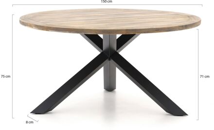ROUGH-Y dining tuintafel ø 150cm (h:75cm) - Laagste prijsgarantie! Bruin