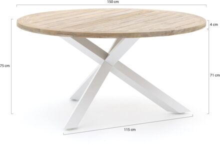 ROUGH-Y dining tuintafel ø 150cm (h:75cm) - Laagste prijsgarantie! Bruin