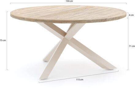 ROUGH-Y dining tuintafel ø 150cm (h:75cm) - Laagste prijsgarantie! Bruin