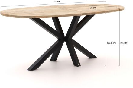 ROUGH-Y Ellips bartafel 240x120cm - Laagste prijsgarantie! Bruin