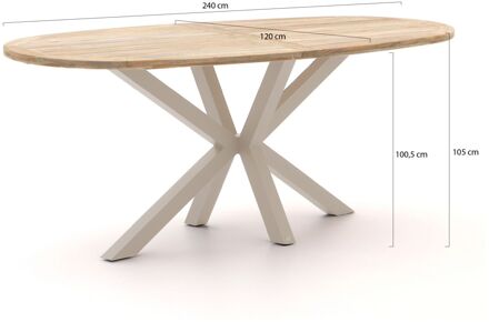 ROUGH-Y Ellips bartafel 240x120cm - Laagste prijsgarantie! Bruin
