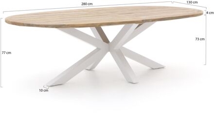 ROUGH-Y Ellips dining tuintafel 280x130cm - Laagste prijsgarantie! Bruin