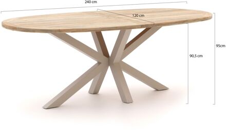 ROUGH-Y Ellips high dining tuintafel 240x120cm - Laagste prijsgarantie! Bruin