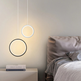 Round Circle LED Pendant Lights for Modern Dining Room Bedroom Bedside Light Hanging Lamp Light Fixtures Living Room Decoration