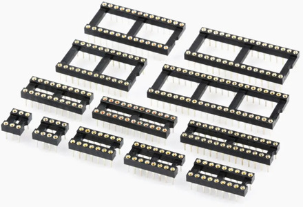 Round Hole IC socket Connector DIP 6 8 14 16 18 20 24 28 32 40 pin Sockets DIP6 DIP8 DIP14 DIP16 DIP18 DIP20 DIP28 DIP40 pins