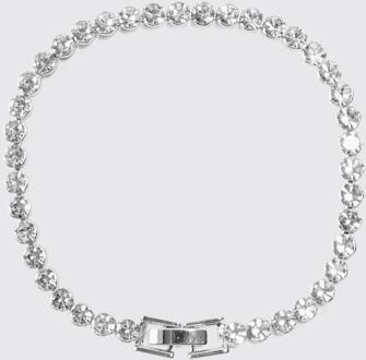 Round Iced Charm Bracelet In Silver, Silver - ONE SIZE