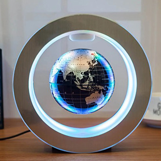 Round LED World Map Floating Globe Magnetic Levitation Light Anti Gravity Magic