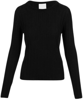 Round-neck Knitwear Allude , Black , Dames - L,M,S