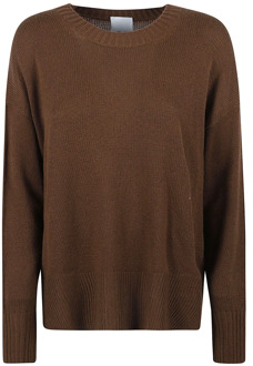 Round-neck Knitwear Allude , Brown , Dames - L
