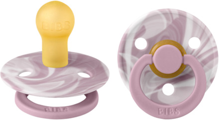 Round Pacifier - Stage 1 Fopspeen - 0+ Maanden - 2 Stuks - Heather White / Heather White