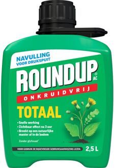 Roundup ROUNDUP® AC Totaal Onkruidvrij - Drukspuit Navulverpakking - 2,5L