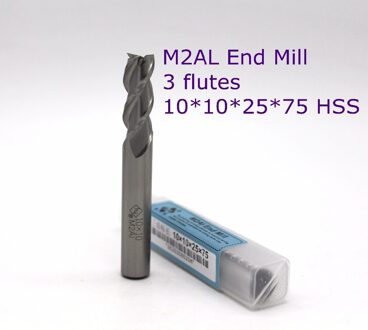 Router bit 10 stks diameter 10mm 3 Fluit HSS M2AL end mill voor CNC freesmachines mills cutter