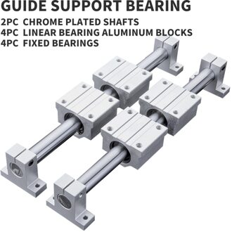Routers Mills Draaibanken Lineaire Rail Slide Ondersteuning Voor Optische Geleiderail As Met Gids Ondersteuning Lager Slip Motor Voor Diy cnc