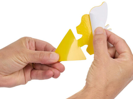 Rouwvliegen plakstrips - 12x stuks - geel - kleefstrips - rouwvliegjes bestrijden