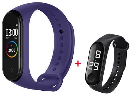 Rovtop Smart Horloge M4 Smart Band 4 Fitness Tracker Sport Armband Hartslag Bloeddruk Smartband Monitor Gezondheid Polsband zoals de afbeelding 5