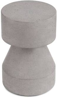 Row LED sokkellamp, 23 cm cement, wit opaalmat