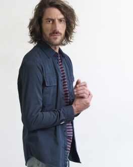 Rowan casual overhemd met lange mouwen Blauw - S