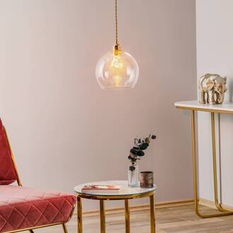 Rowan hanglamp helder glas, goud Ø 22cm helder, goud